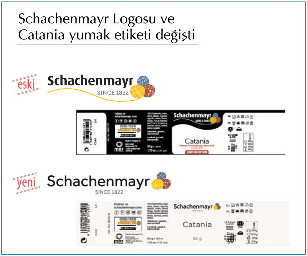 Schachenmayr logosu ve Catania yumak etiketi değişti